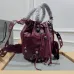 Balenciaga Bucket Bag Burgundy Leather Studded Edges A Bold Fashion Statement size:30×23×17cm #A54208