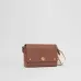 Burberry Crossbody Bag Logo Embroidered Strap &amp Leather A Nod to Heritage size:25×8×18cm #A54201