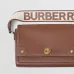 Burberry Crossbody Bag Logo Embroidered Strap &amp Leather A Nod to Heritage size:25×8×18cm #A54201