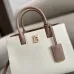 Burberry Handbag Two Tone Leather &amp Gold “TB” Logo Epitomizing Sophisticated Elegance size:27×11×20cm #A54200