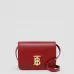Burberry TB Leather Shoulder Bag - Burgundy Shoulder Bags #A51002
