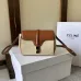 Stylish Celine Beige Canvas And Brown Leather Crossbody Bag For Fashion Lovers size:18×12×6cm #A54347