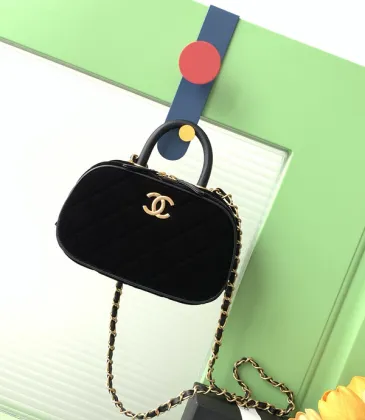 Chanel Burgundy Quilted Velvet Handbag With Top Handle And Gold Chain Strap size:11×20×8cm #A54387
