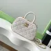 Chanel Quilted Mini Handbag With Top Handle And Gold Chain Strap size:11×20×8cm #A54382