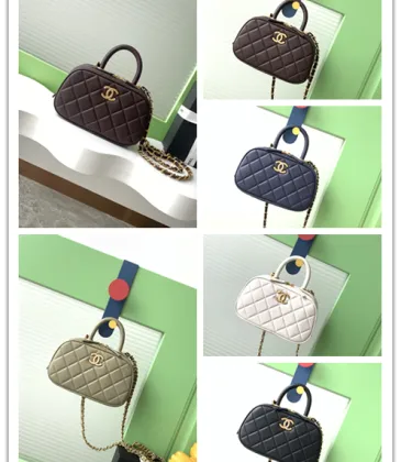 Chanel Quilted Mini Handbag With Top Handle And Gold Chain Strap size:11×20×8cm #A54382