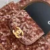 Chanel Sequined Top Handle Bags In Brown And Orange With Signature CC Logo size:13×19×7cm #A54383
