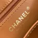 Chanel Sequined Top Handle Bags In Brown And Orange With Signature CC Logo size:13×19×7cm #A54383
