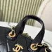Chanel Small bowling bag, Patent crumpled calfskin size:17×21×3cm #A53908
