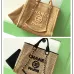Chanel Woven Tote: Textured Raffia, Signature Logo &amp; Chain, Embracing Summer Elegance size38 #A54203