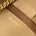 Bowling bag leather handbag Chanel Camel in Leather  #A50980