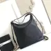 CHANEL Quilted CC GHW Chain Shoulder Bucket Bag Calfskin Leather Black #A50939