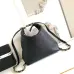 CHANEL Quilted CC GHW Chain Shoulder Bucket Bag Calfskin Leather Black #A50939