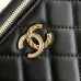 Chanel 21A Pink Small Vanity With Chain Top Handle Logo #A50938