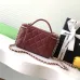 Chanel 21A Pink Small Vanity With Chain Top Handle Logo #A50938