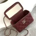Chanel 21A Pink Small Vanity With Chain Top Handle Logo #A50938
