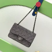 Chanel Classic Flap Bag In Sparkling Textured Leather With Signature Chain Strap #A50937