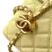 Chanel Quilted Caviar Leather Mini Vanity Bag With Gold Chain Strap And CC Logo size:9×17×8cm #A54385
