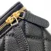 Chanel Quilted Caviar Leather Mini Vanity Bag With Gold Chain Strap And CC Logo size:9×17×8cm #A54385