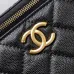 Chanel Quilted Caviar Leather Mini Vanity Bag With Gold Chain Strap And CC Logo size:9×17×8cm #A54385