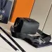 Dior Black Leather Crossbody Messenger Saddle Bag Lingot  size:22×10×12cm #A54110