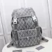 Dior Men's Diamond Jacquard Heather Road jung haein Backpack Large Grey size:43×51×20cm #A54103