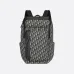 Rider Soft Zipped Backpack Dior Oblique Jacquard and Blue Grained Calfskin size:32×46×7cm #A54065