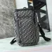 Rider Soft Zipped Backpack Dior Oblique Jacquard and Blue Grained Calfskin size:32×46×7cm #A54065