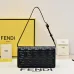 Chic Black Fendi Crossbody Bag With Embossed FF Motif And Chain Strap For Timeless Style size:21×5×11cm #A54311