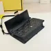 Chic Black Fendi Crossbody Bag With Embossed FF Motif And Chain Strap For Timeless Style size:21×5×11cm #A54311
