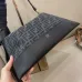 Fendi Brown And Beige FF Logo Jacquard Fabric Shoulder Bag With Leather Trims size:34×22 #A54307
