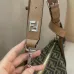 Fendi Brown And Beige FF Logo Jacquard Fabric Shoulder Bag With Leather Trims size:34×22 #A54307