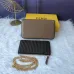 Fendi Mini handbag with flip and snap closure Pequin fabric back and flat pocket bag #A26242