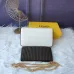 Fendi Mini handbag with flip and snap closure Pequin fabric back and flat pocket bag #A26242