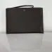 Fendi Pouch Sleek Black Leather Minimalist Logo Redefining Timeless Elegance size:30×20cm #A54204