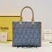 Fendi Roma Denim Tote Bag With Signature FF Pattern And Top Handles For Luxury Style Style size:24×12×23cm #A54312