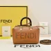 Fendi Roma Leather Handbag With Tortoise - Shell Handle And Brand Embossing For Luxury Style size:17×8×12cm #A54314