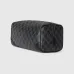 Gucci GG Emblem medium toiletry case in black fabric size:28×14×14cm #A53922