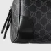 Gucci GG Emblem medium toiletry case in black fabric size:28×14×14cm #A53922