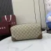 Gucci GG Emblem medium toiletry case in black fabric size:28×14×14cm #A53922