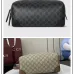 Gucci GG Emblem medium toiletry case in black fabric size:28×14×14cm #A53922