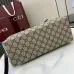 Gucci GG Emblem medium tote bag in beige and dark brown fabric  #A51001