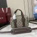 Gucci Mini GG duffle bag in beige and brown GG fabric size:20×13×13cm #A53848