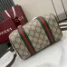 Gucci Mini GG duffle bag in beige and brown GG fabric size:20×13×13cm #A53848
