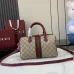 Gucci Ophidia large boston bag in beige and brown GG fabric size:25×17×14cm #A53744
