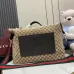 Gucci canvas medium duffle bag in beige and dark brown canvas #A51219
