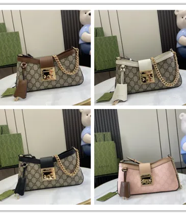 GUCCI GG Supreme Monogram Calfskin Small Padlock Chain size:27×14×6cm #A53672