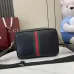 Gucci Black Leather Crossbody Bag With Signature Web Stripe And GG Logo size:28×18×7cm #A54120