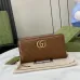 Gucci GG Marmont zip around wallet in brown leather #A52725