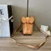 LOEWE Elephant Pocket Shoulder Bag Leather Brown size:19×8×4cm #A54101