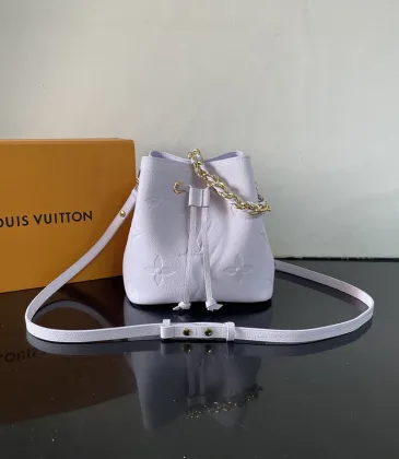 Louis Vuitton Lilac Empreinte Leather Bucket Bag With Braided Chain Handle And Adjustable Strap size:20×20×13cm #A54323